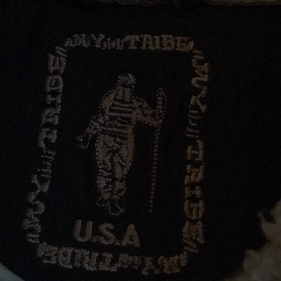 My Tribe leather jacket with shearling style liner - Picture 2 of 7